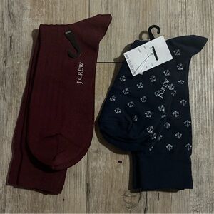 J. Crew Men's Two Pair of Dress Socks, One Size